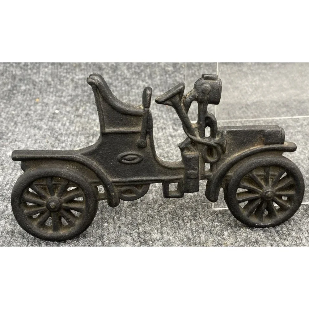 Black Cast Iron Wall Art Decor Vintage Car Automobile Metal Sculpture Lot of 4